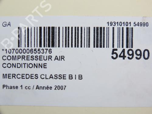 Used AC compressor MERCEDES-BENZ B-CLASS Sports Tourer (W245) B 180 CDI (245.207) (109 hp) 30824896