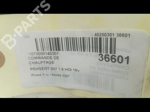 Climate control PEUGEOT 207 (WA_, WC_) 1.6 HDi | BP9600153I5 