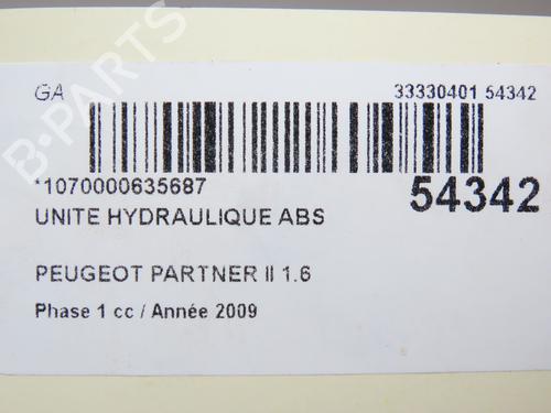 Used ABS pump PEUGEOT PARTNER Tepee 1.6 HDi 16V (90 hp) 28829987