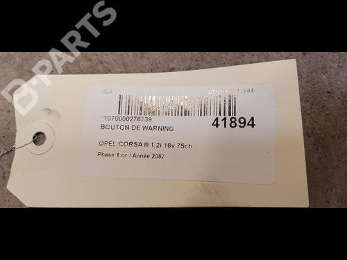 Warning switch OPEL CORSA C (X01) 1.2 (F08, F68) | BP9613605I22 