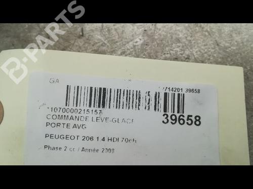 Left front window switch PEUGEOT 206 Hatchback (2A/C) 1.4 HDi eco 70 | BP9608859I27 
