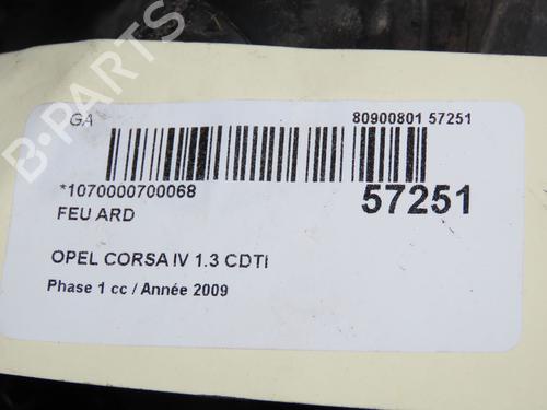 Right taillight OPEL CORSA D (S07) 1.3 CDTI (L08, L68) | BP32432992C35 