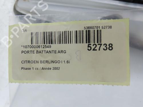 Used Left tailgate CITROËN BERLINGO / BERLINGO FIRST MPV (MF_, GJK_, GFK_) 1.6 16V (MFNFU) (109 hp) 30606554