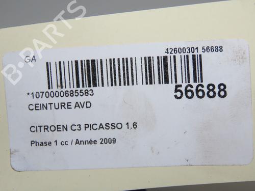 Front right seatbelt CITROËN C3 Picasso (SH_) 1.6 HDi | BP32223385I25  - Image 7
