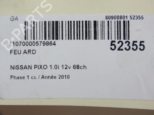 Used Right taillight NISSAN PIXO (UA0) 1.0 (68 hp) 23125116