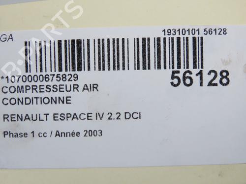 Used AC compressor AC compressor RENAULT ESPACE IV (JK0/1_) 2.2 dCi (JK0H) (150 hp) 33633895 33633895