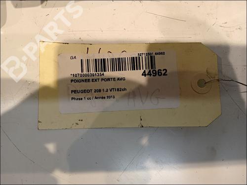 Front left exterior door handle PEUGEOT 208 I (CA_, CC_) 1.2 VTI 82 | BP11102338C128 
