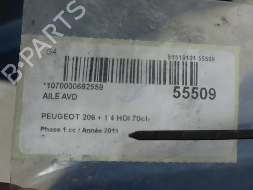 Used Right front fenders PEUGEOT 206+ (2L_, 2M_) 1.4 HDi eco 70 (68 hp) 30652522