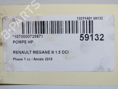 Used Injection pump Injection pump RENAULT MEGANE III Hatchback (BZ0/1_, B3_) 1.5 dCi (BZ09, BZ0D, BZ1W, BZ29, BZ14) (110 hp) 33770337 33770337