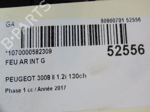 Left tailgate light PEUGEOT 3008 II SUV (MC_, MR_, MJ_, M4_) 1.2 THP/ PureTech 130 (MRHNSM, MRHNSU, MRHNSJ, MRHNYW,... | BP26383759C79 