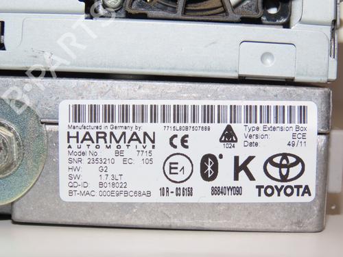 Radio TOYOTA VERSO (_R2_) 2.0 D-4D (AUR20_, AUR20R) | BP28830586E6 