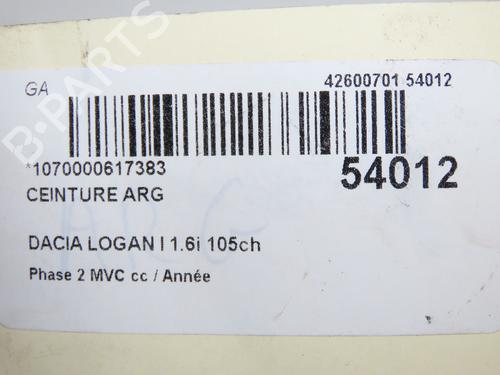 Rear left seatbelt DACIA LOGAN MCV (KS_) 1.6 16V Hi-Flex | BP33836448I29  - Image 5