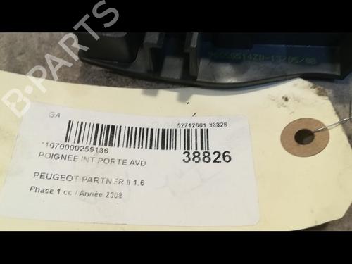 Used Front right interior door handle Front right interior door handle PEUGEOT PARTNER Box Body/MPV 1.6 HDi (75 hp) 9610821 9610821