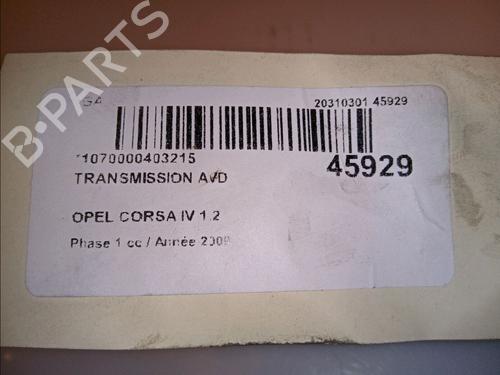 Used Right front driveshaft OPEL CORSA D (S07) 1.2 (L08, L68) (80 hp) 11533159