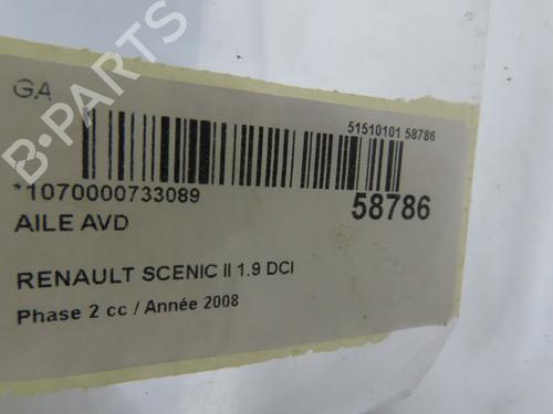 Used Right front fenders Right front fenders RENAULT SCÉNIC II (JM0/1_) 1.9 dCi (JM14) (131 hp) 36396025 36396025