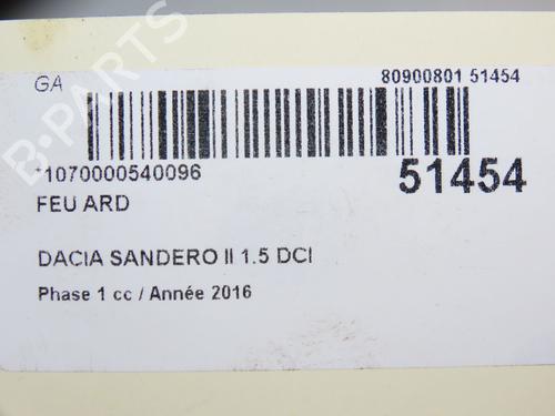 Right taillight DACIA SANDERO II 1.5 dCi | BP22920181C35 