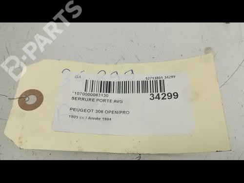 Front left lock PEUGEOT 306 Hatchback (7A, 7C, N3, N5) 1.9 D | BP9595153C98 