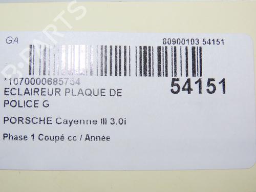 Licence plate light PORSCHE CAYENNE (9YA) 3.0 E-Hybrid AWD (9YAAE1) | BP30691905I40 - Image 4