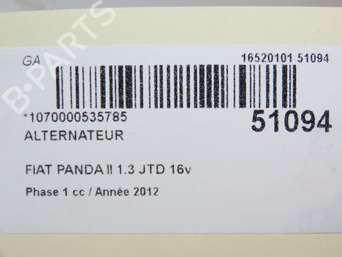 Generator FIAT PANDA (169_) 1.3 D Multijet (169AXG1A, 169AXD1A) | BP22996842M7 