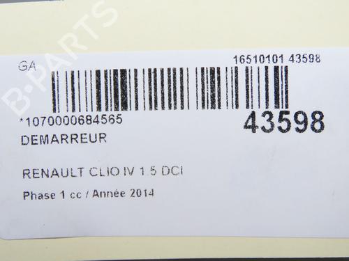 Starter RENAULT CLIO IV (BH_) 1.5 dCi 90 | BP31605843M8 - Image 6