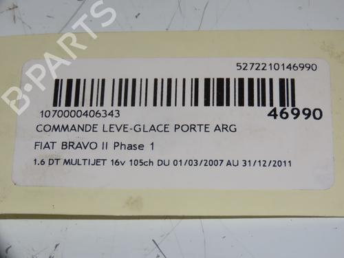 Used Left rear window switch Left rear window switch FIAT BRAVO II (198_) 1.6 D Multijet (198AXH1B) (105 hp) 17037531 17037531