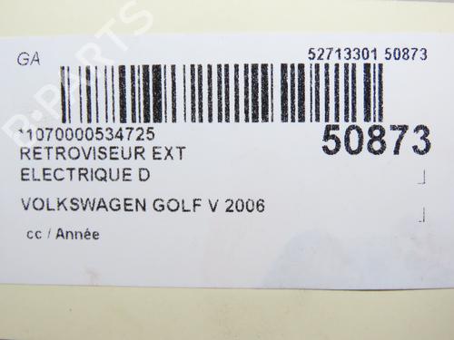 Used Right mirror VW GOLF PLUS V (5M1, 521) 1.6 FSI (115 hp) 28831343