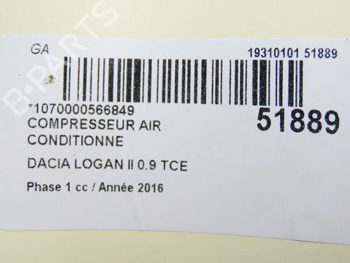 Used AC compressor AC compressor DACIA LOGAN MCV II TCe 90 (K8M1, K8MA, K8AC) (90 hp) 22920076 22920076