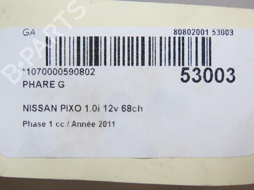 Left headlight NISSAN PIXO (UA0) 1.0 | BP28969462C28 - Image 4