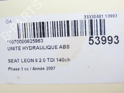 ABS pump SEAT LEON (1P1) 2.0 TDI 16V | BP28967643M43 