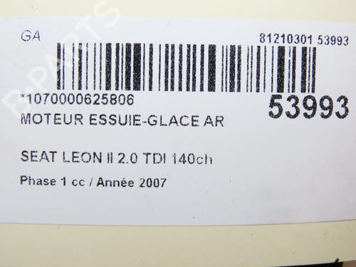 Used Rear wiper motor SEAT LEON (1P1) 2.0 TDI 16V (140 hp) 28832954