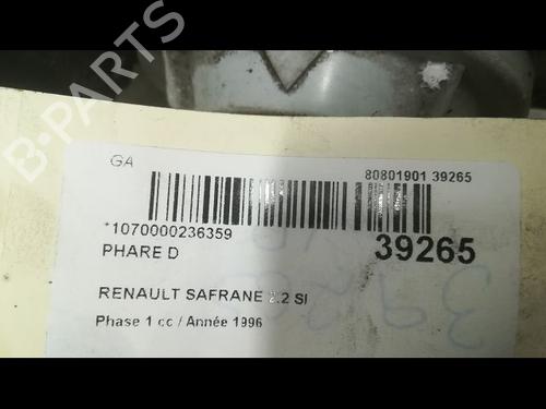 Used Right headlight RENAULT SAFRANE I (B54_) 2.2 (B543) (137 hp) 23177663