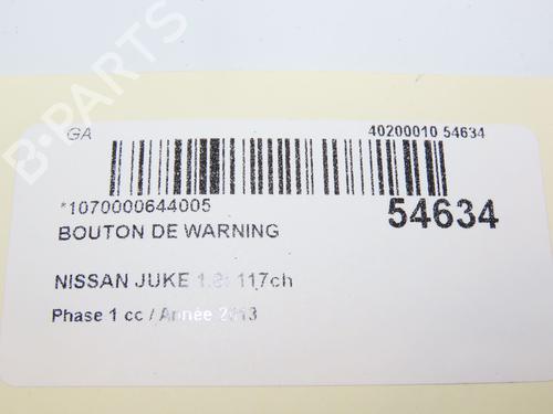 Used Warning switch NISSAN JUKE (F15) 1.6 (117 hp) 29441709