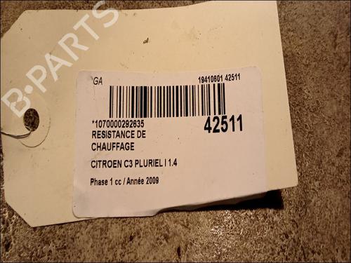 Heater resistor CITROËN C3 Pluriel (HB_) 1.4 HDi | BP11677410M108 
