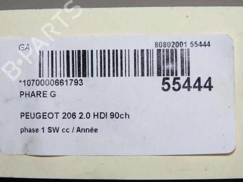 Left headlight PEUGEOT 206 SW (2E/K) 2.0 HDi | BP33561882C28 - Image 4