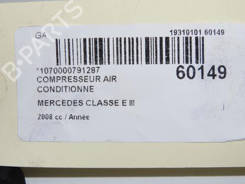 Used AC compressor AC compressor MERCEDES-BENZ E-CLASS (W211) E 200 CDI (211.007) (136 hp) 40437827 40437827