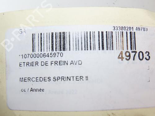 Right front brake caliper MERCEDES-BENZ SPRINTER 4-t Van (B907, B910) 414 CDI RWD (907.643, 907.645, 907.647) | BP29441696M104 