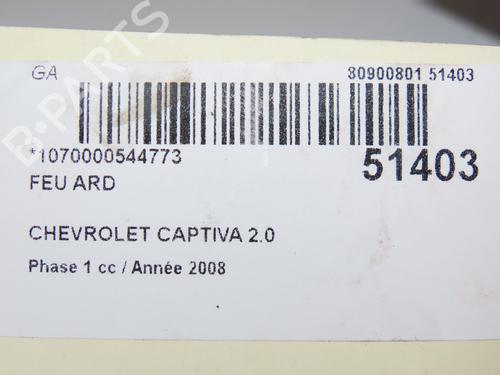 Used Right taillight CHEVROLET CAPTIVA (C100, C140) 2.0 D 4WD (150 hp) 28832643
