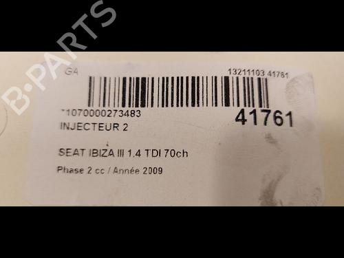 Used Injector SEAT IBIZA III (6L1) 1.4 TDI (70 hp) 9613024