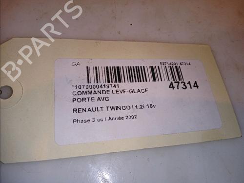Used Left front window switch RENAULT TWINGO I (C06_) 1.2 16V (C06C, C06D, C06K) (75 hp) 12354760