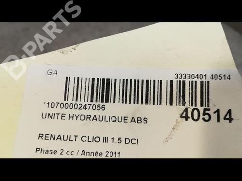 ABS pump RENAULT CLIO III (BR0/1, CR0/1) 1.5 dCi | BP9609341M43 