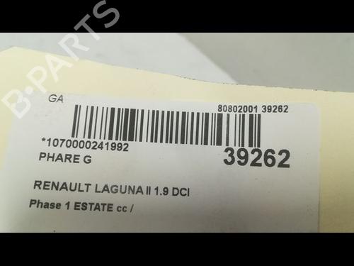Used Left headlight RENAULT LAGUNA II Grandtour (KG0/1_) 1.9 dCi (KG0G) (120 hp) 23177765