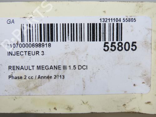 Spreder / Dyse RENAULT MEGANE III Hatchback (BZ0/1_, B3_) 1.5 dCi (BZ09, BZ0D, BZ1W, BZ29, BZ14) (110 hp) 31324620