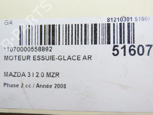 Used Rear wiper motor MAZDA 3 (BK) 2.0 (BKEP) (150 hp) 23086232