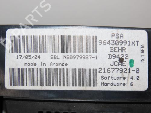 Climate control PEUGEOT 307 (3A/C) 2.0 HDi 135 | BP28967877I5 