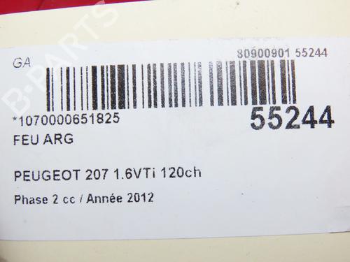Left taillight PEUGEOT 207 (WA_, WC_) 1.6 16V VTi | BP28969698C34 