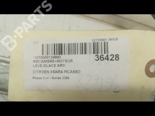 Rear right window mechanism CITROËN XSARA PICASSO (N68) 1.6 HDi | BP9599773C25 