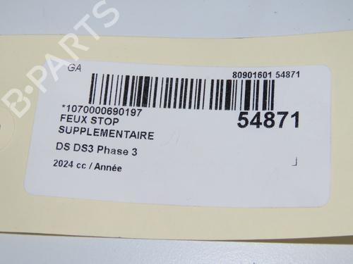 Troisième feu stop DS DS 3 / DS 3 CROSSBACK (UR_, UC_, UJ_) 1.2 PureTech 130 (URHNSS) (131 hp) 31748042