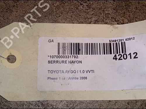 Used Tailgate lock Tailgate lock TOYOTA AYGO (_B1_) 1.0 (KGB10_, KGB10R) (68 hp) 9619259 9619259