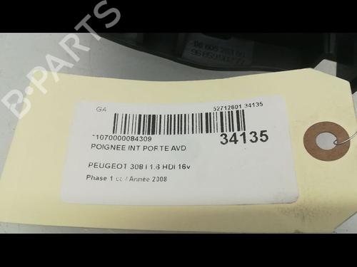Used Front right interior door handle PEUGEOT 308 I (4A_, 4C_) 1.6 HDi (90 hp) 23175909