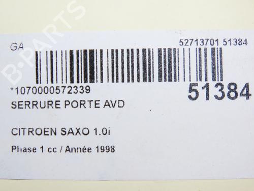 Front right lock CITROËN SAXO (S0, S1) 1.0 X | BP24359038C97 